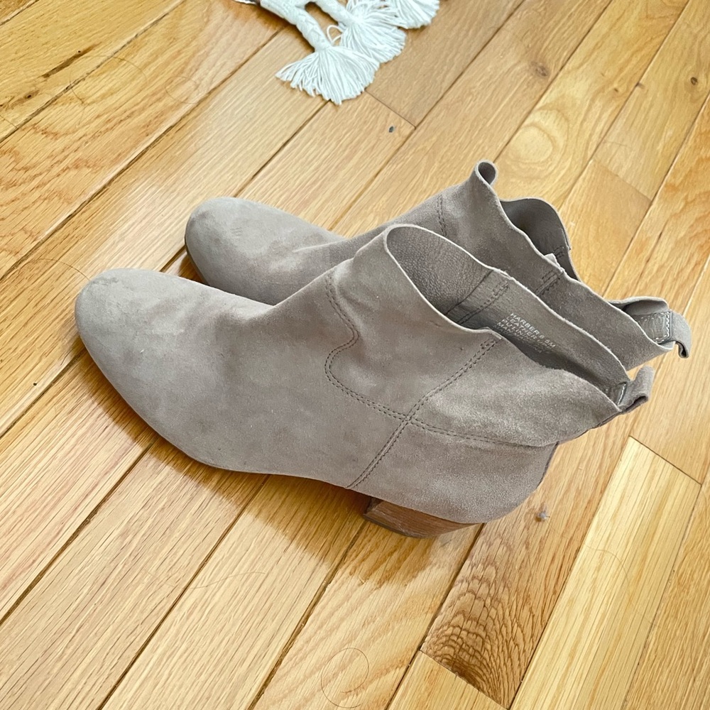 Steve Madden Taupe Suede Booties